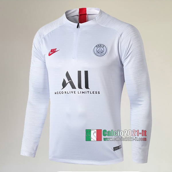 Track Top| La Nuove PSG Paris Felpa Sportswear Bianca Classiche 2019-2020