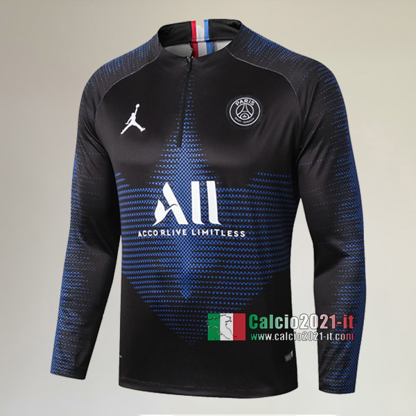 Track Top| La Nuova PSG Paris Jordan Felpa Sportswear Azzurra Marino Più Belle 2019-2020