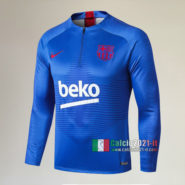Track Top| Nuove Del FC Barcellona Felpa Sportswear Azzurra Thailandia 2019-2020