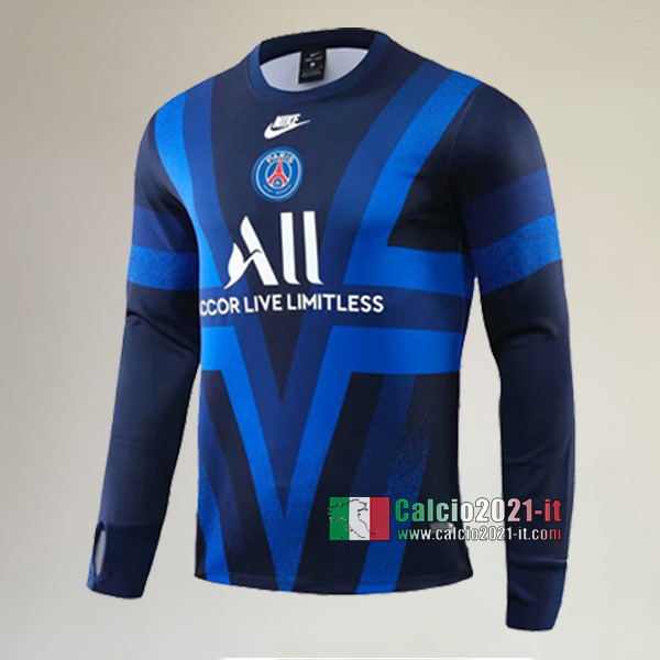 Track Top| La Nuove PSG Paris Felpa Sportswear Azzurra Affidabili 2019-2020