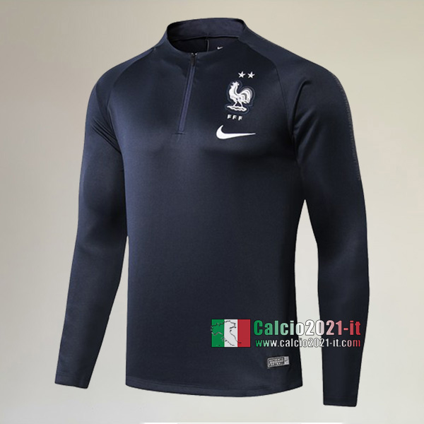 Track Top| La Nuove Francia Felpa Sportswear Azzurra Scuro Affidabile 2019-2020