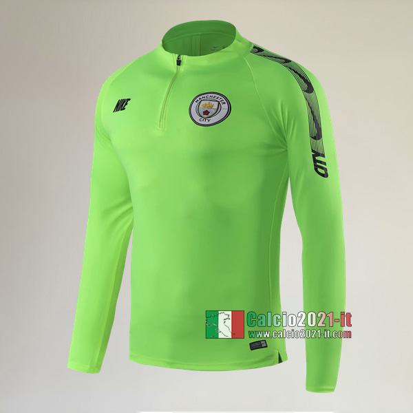 Track Top| Nuova Del Manchester City Felpa Sportswear Verde Più Belle 2019-2020