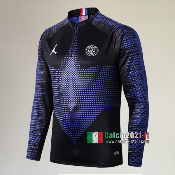 Track Top| Nuove Del PSG Paris Jordan Felpa Sportswear Azzurra/Nera Affidabile 2019-2020