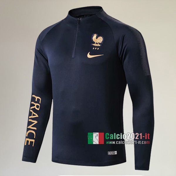 Track Top| Nuove Del Francia Felpa Sportswear Azzurra Scuro Più Belle 2019-2020