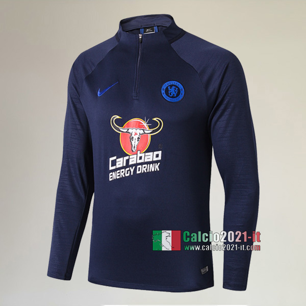 Track Top| Nuove Del FC Chelsea Felpa Sportswear Azzurra Scuro Retro 2019-2020