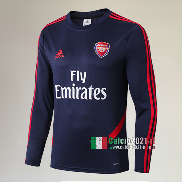 Track Top| La Nuova Arsenal FC Felpa Sportswear Collare Rotondo Azzurra Scuro Originali 2019-2020