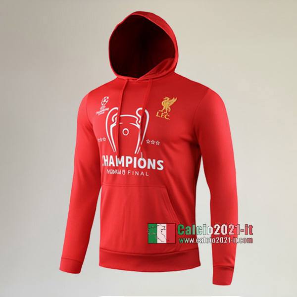 Track Top| La Nuova FC Liverpool Felpa Sportswear Cappuccio Hoodie Rossa Affidabile 2019-2020
