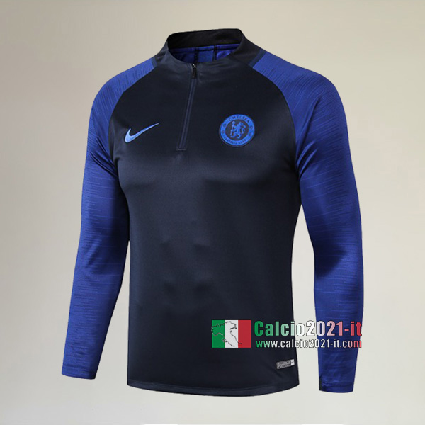 Track Top| Nuove Del FC Chelsea Felpa Sportswear Azzurra Scuro Classiche 2019-2020