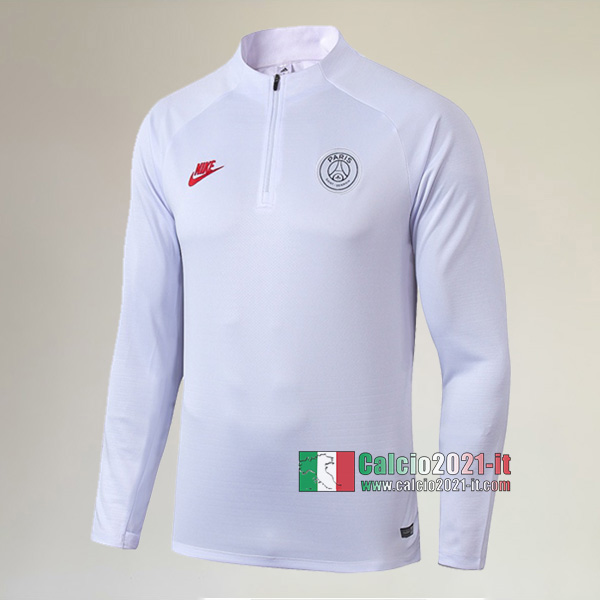 Track Top| Nuove Del PSG Paris Felpa Sportswear Bianca Retro 2019-2020