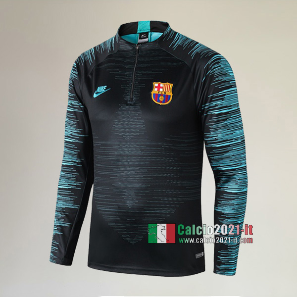 Track Top| Nuove Del FC Barcellona Felpa Sportswear Nera Authentic 2019-2020