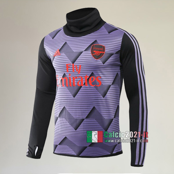 Track Top| Nuova Del Arsenal FC Felpa Sportswear Collare Alto Porpora Più Belle 2019-2020