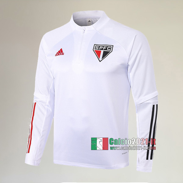 Track Top| Nuove Del Sao Paulo FC Felpa Sportswear Bianca Originali 2020-2021