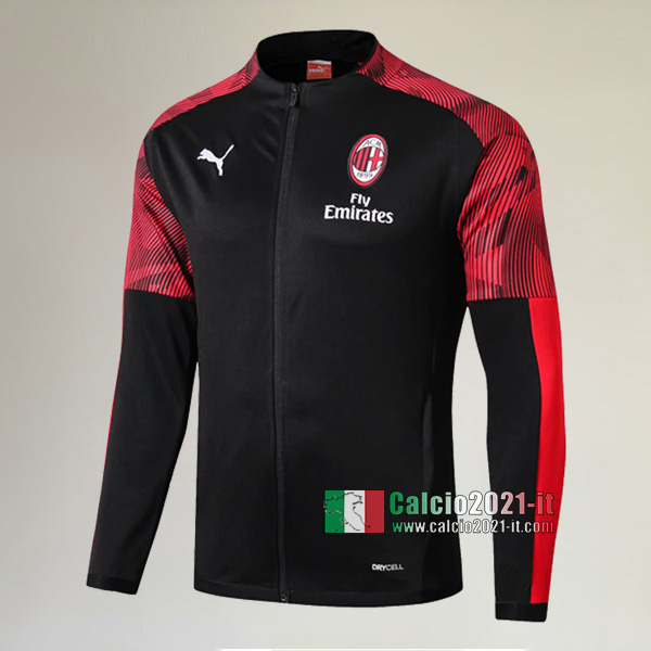 La Nuova Milano Full-Zip Giacca Nera/Rossa Classiche 2019/2020 :Calcio2021-it