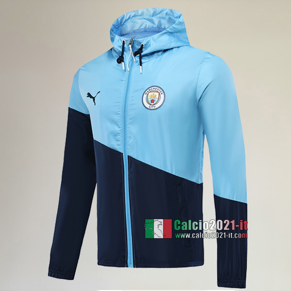 Nuove Del Manchester City Full-Zip Giacca Antivento Azzurra AAA Qualità 2019/2020 :Calcio2021-it