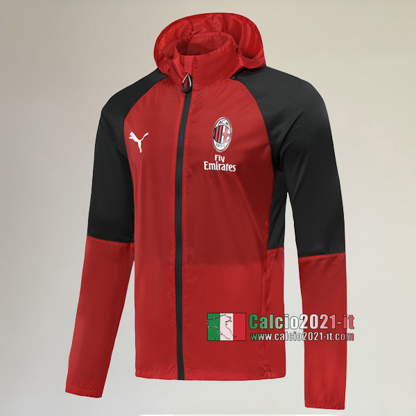 La Nuova Milano Full-Zip Giacca Antivento Rossa Originale 2019/2020 :Calcio2021-it