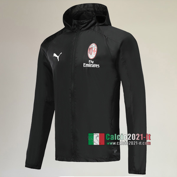 Nuova Del Milano Full-Zip Giacca Antivento Nera Thailandia 2019/2020 :Calcio2021-it