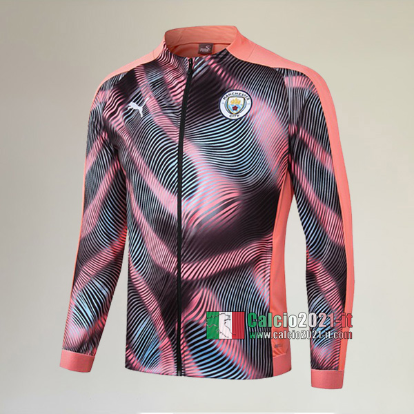 La Nuova Manchester City Full-Zip Giacca Rosa/Nera Classiche 2019/2020 :Calcio2021-it