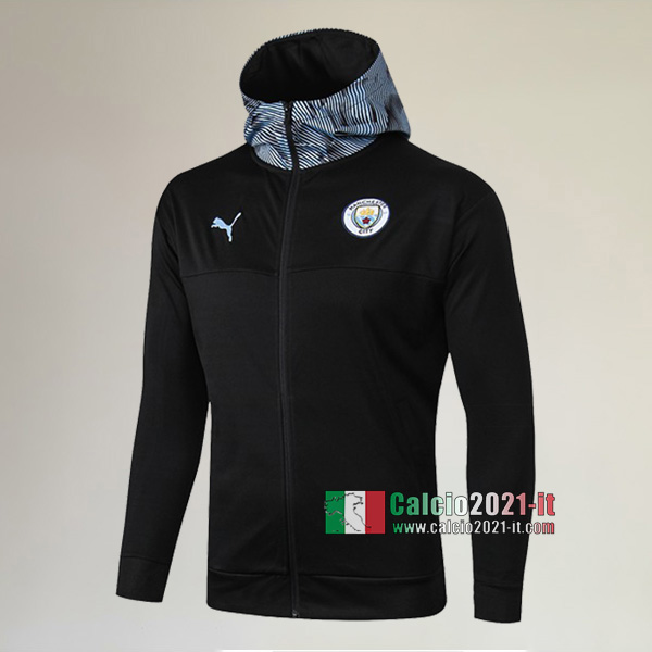 Nuova Del Manchester City Full-Zip Giacca Antivento Nera Authentic 2019/2020 :Calcio2021-it