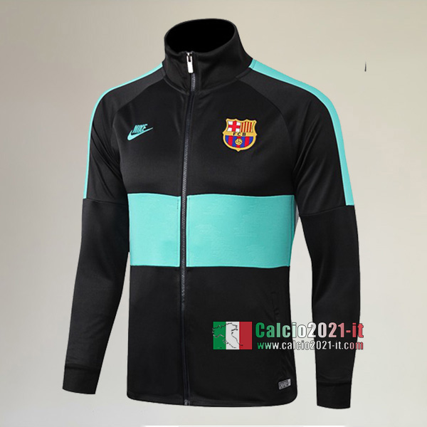 Nuova Del FC Barcellona Full-Zip Giacca Nera/Verde Authentic 2019/2020 :Calcio2021-it