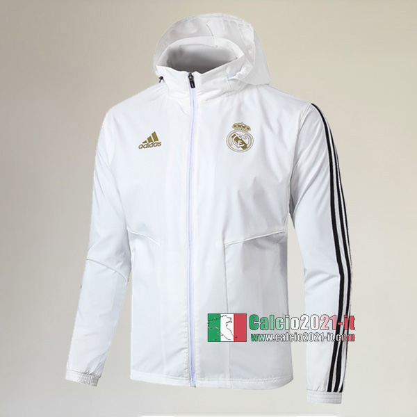 La Nuove Real Madrid Full-Zip Giacca Antivento Bianca Vintage 2019/2020 :Calcio2021-it