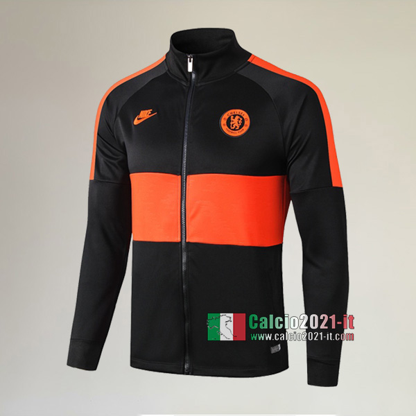 La Nuova FC Chelsea Full-Zip Giacca Nera/Arancio Vintage 2019/2020 :Calcio2021-it