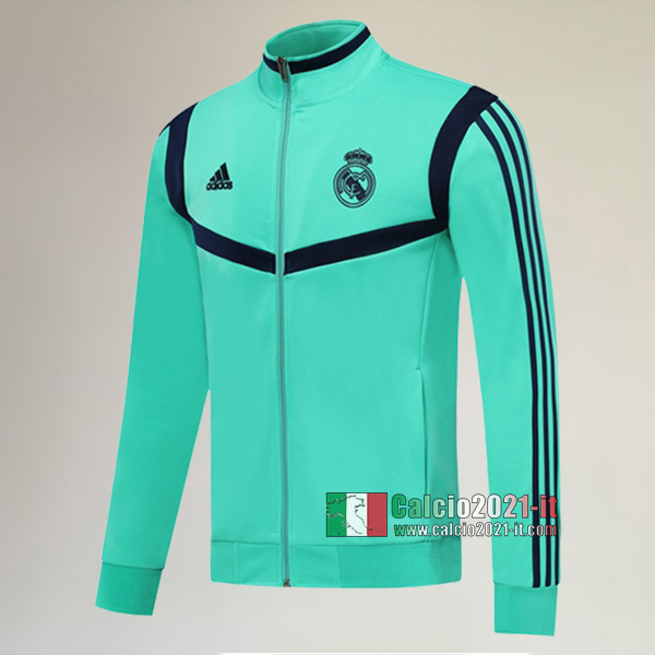 Nuova Del Real Madrid Full-Zip Giacca Verde Thailandia 2019/2020 :Calcio2021-it