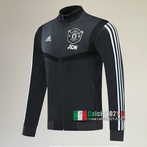 La Nuova Manchester United Full-Zip Giacca Grigio Scuro Vintage 2019/2020 :Calcio2021-it