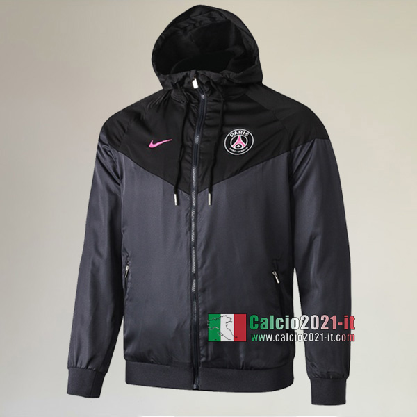 La Nuova Paris Saint Germain PSG Full-Zip Giacca Antivento Nera Originale 2019/2020 :Calcio2021-it