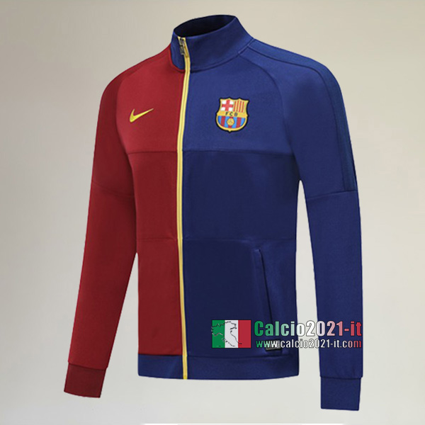 Nuova Del FC Barcellona Full-Zip Giacca Rossa Azzurra Thailandia 2019/2020 :Calcio2021-it