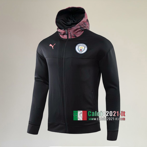 La Nuove Manchester City Full-Zip Giacca Cappuccio Hoodie Nera Originale 2019/2020 :Calcio2021-it