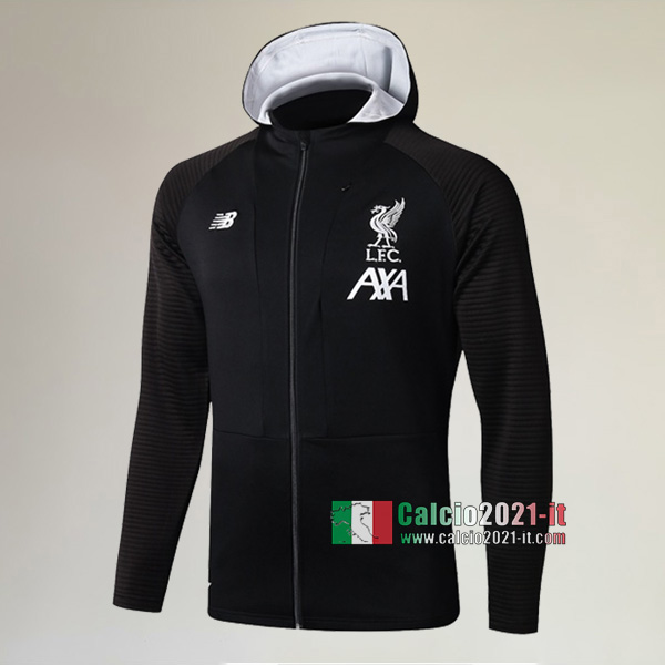 La Nuove FC Liverpool Full-Zip Giacca Cappuccio Hoodie Nera Vintage 2019/2020 :Calcio2021-it