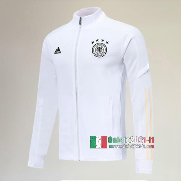 Nuove Del Germania Full-Zip Giacca Bianca Originali 2019/2020 :Calcio2021-it