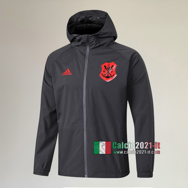 La Nuova Flamengo Full-Zip Giacca Antivento Nera Rossa Originale 2019/2020 :Calcio2021-it