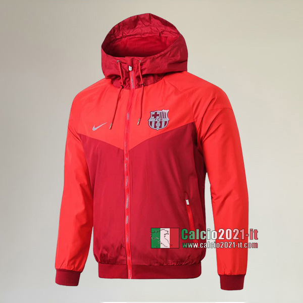La Nuove FC Barcellona Full-Zip Giacca Cappuccio Hoodie Rossa Retro 2019/2020 :Calcio2021-it