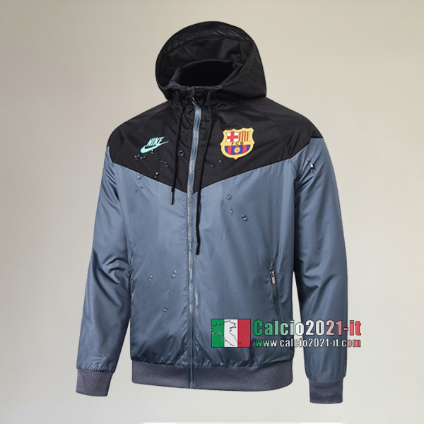 La Nuove FC Barcellona Full-Zip Giacca Antivento Nera Originale 2020/2021