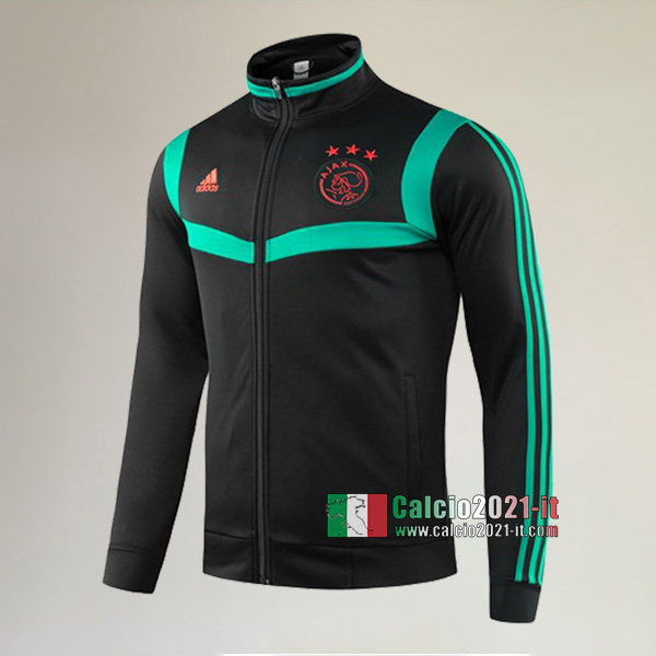 Nuova Del Ajax Amsterdam Full-Zip Giacca Verde/Nera Authentic 2019/2020 :Calcio2021-it