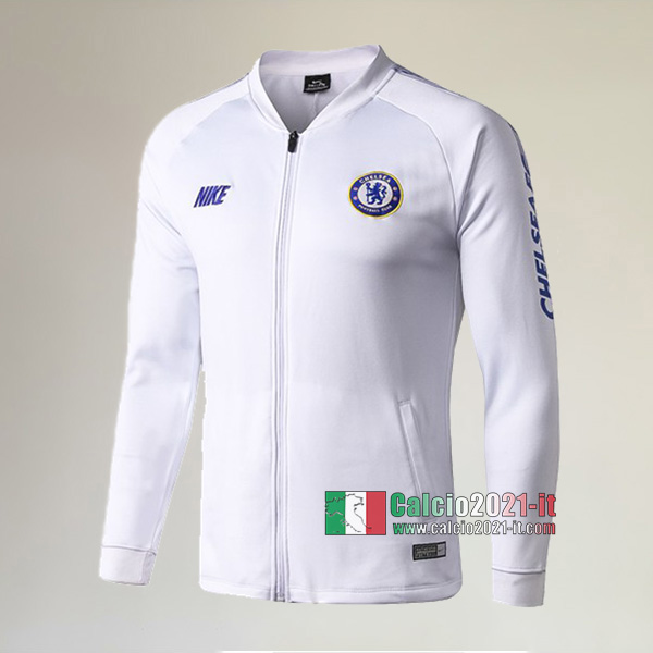 La Nuova FC Chelsea Full-Zip Giacca Bianca Originale 2019/2020 :Calcio2021-it