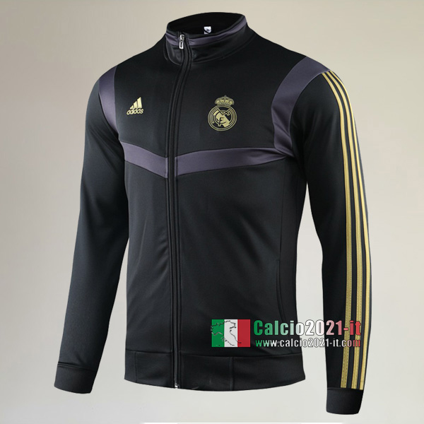 La Nuove Real Madrid Full-Zip Giacca Nera/Gialla Originale 2019/2020 :Calcio2021-it