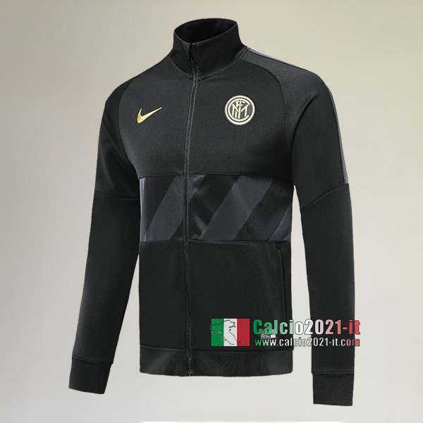 La Nuova Inter Full-Zip Giacca Nera Vintage 2019/2020 :Calcio2021-it