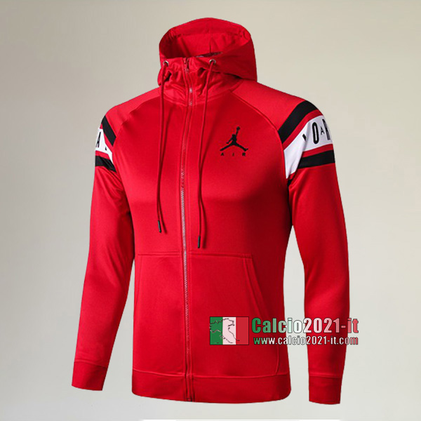 Nuove Del Paris Saint Germain PSG Full-Zip Giacca Cappuccio Hoodie Jordan Rossa Originali 2019/2020