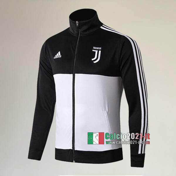 La Nuove Juventus Full-Zip Giacca Collare Alto Bianca/Nera Retro 2019/2020 :Calcio2021-it