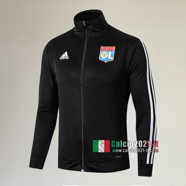 La Nuove Olympique Lione Full-Zip Giacca Nera Retro 2019/2020 :Calcio2021-it