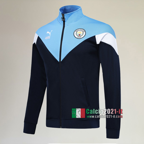 La Nuova Manchester City Full-Zip Giacca Nera/Azzurra Vintage 2019/2020 :Calcio2021-it