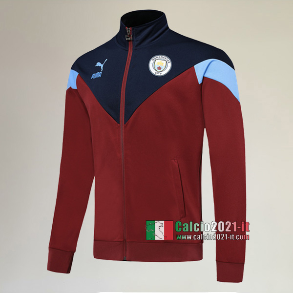 Nuova Del Manchester City Full-Zip Giacca Rossa/Nera Replica 2019/2020 :Calcio2021-it