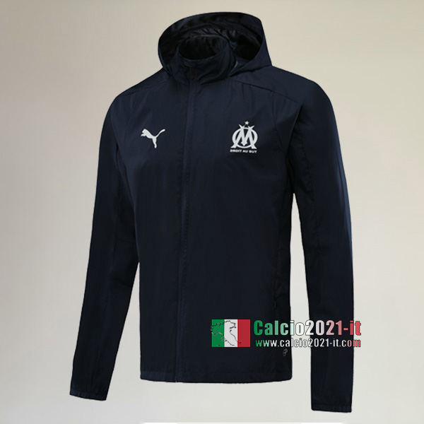 Nuove Del Olympique Marsiglia Full-Zip Giacca Antivento Azzurra Reale Classiche 2020/2021