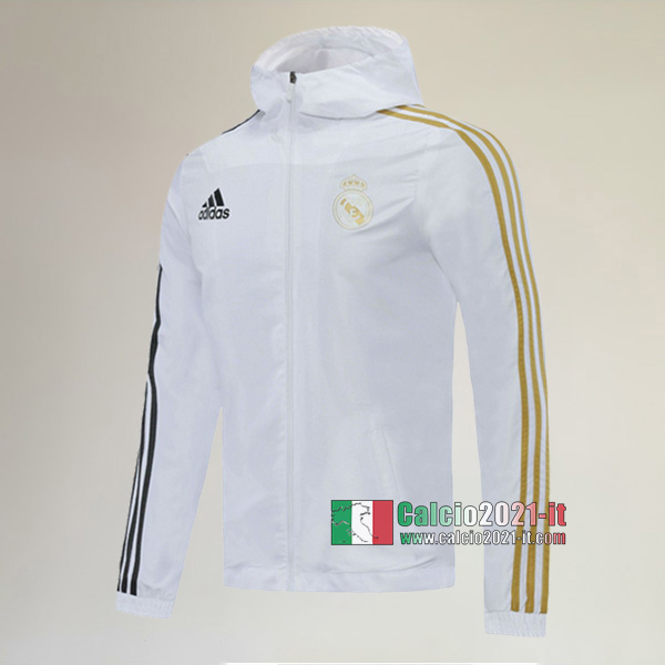 La Nuove Real Madrid Full-Zip Giacca Antivento Bianca Retro 2020/2021 :Calcio2021-it