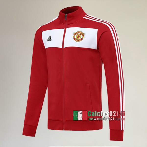 Nuove Del Manchester United Full-Zip Giacca Rossa Classiche 2020/2021 :Calcio2021-it