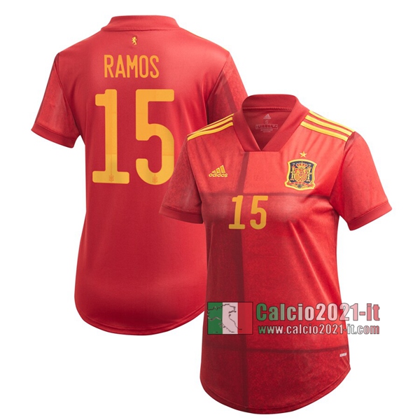 Calcio2021-It: La Nuova Prima Maglie Calcio Spagna Donna Ramos #15 Europei 2020 Compra Online