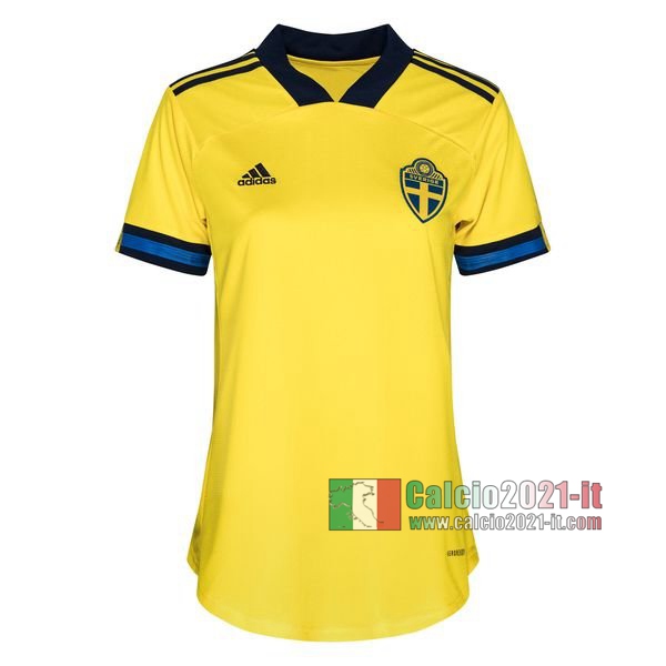 Calcio2021-It: La Nuova Prima Maglie Calcio Svezia Donna Europei 2020 Personalizzazione Replica Online