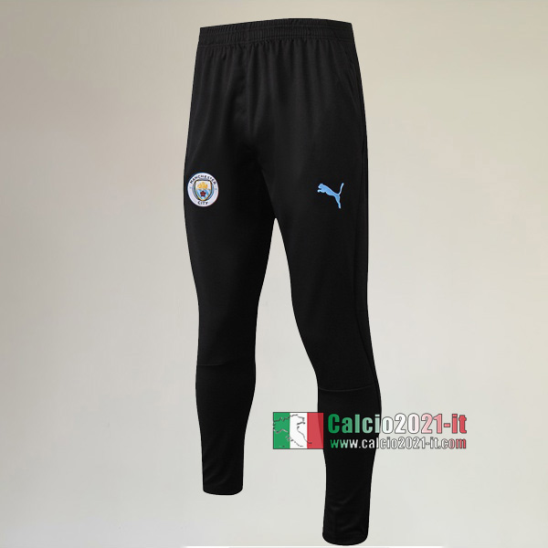 Migliori Nuova Pantaloni Tuta Manchester City Nera Azzurra 2019/2020